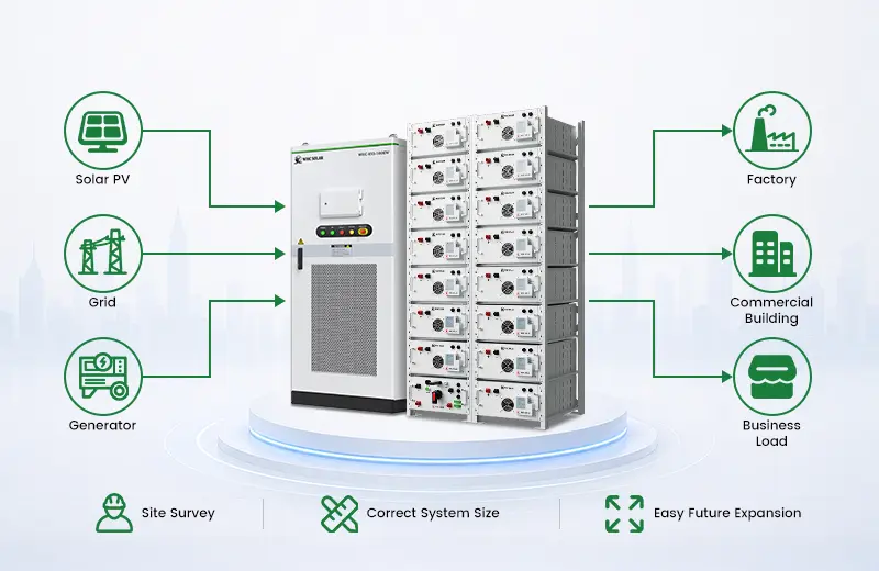 Energy storage site survey and system design
