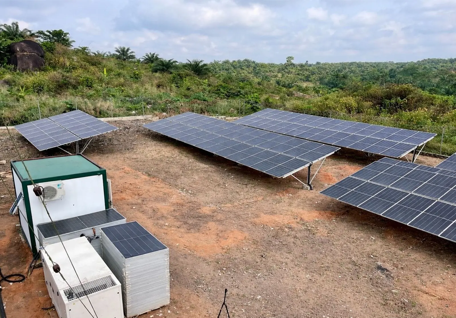 Ground mounted solar PV arrays for a remote telecom power site in Nigeria