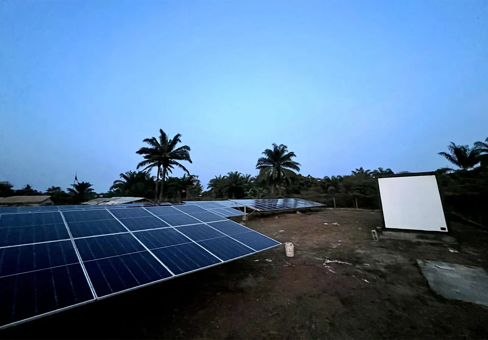 Outdoor equipment for a remote community solar power system