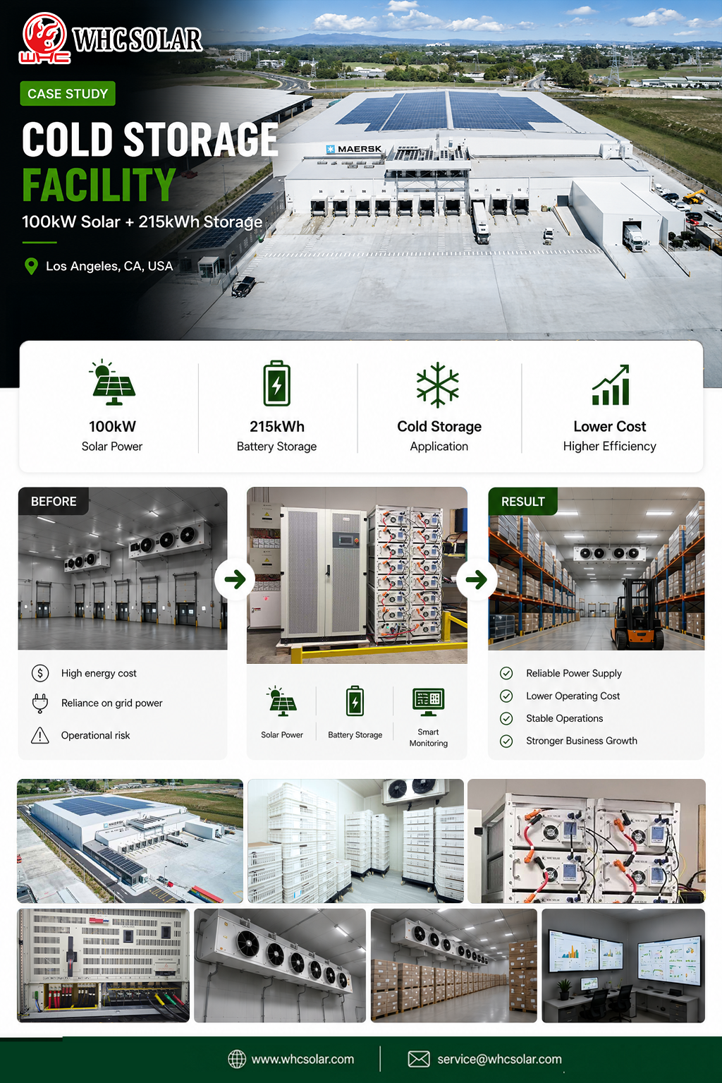 WHC cold storage solar battery project