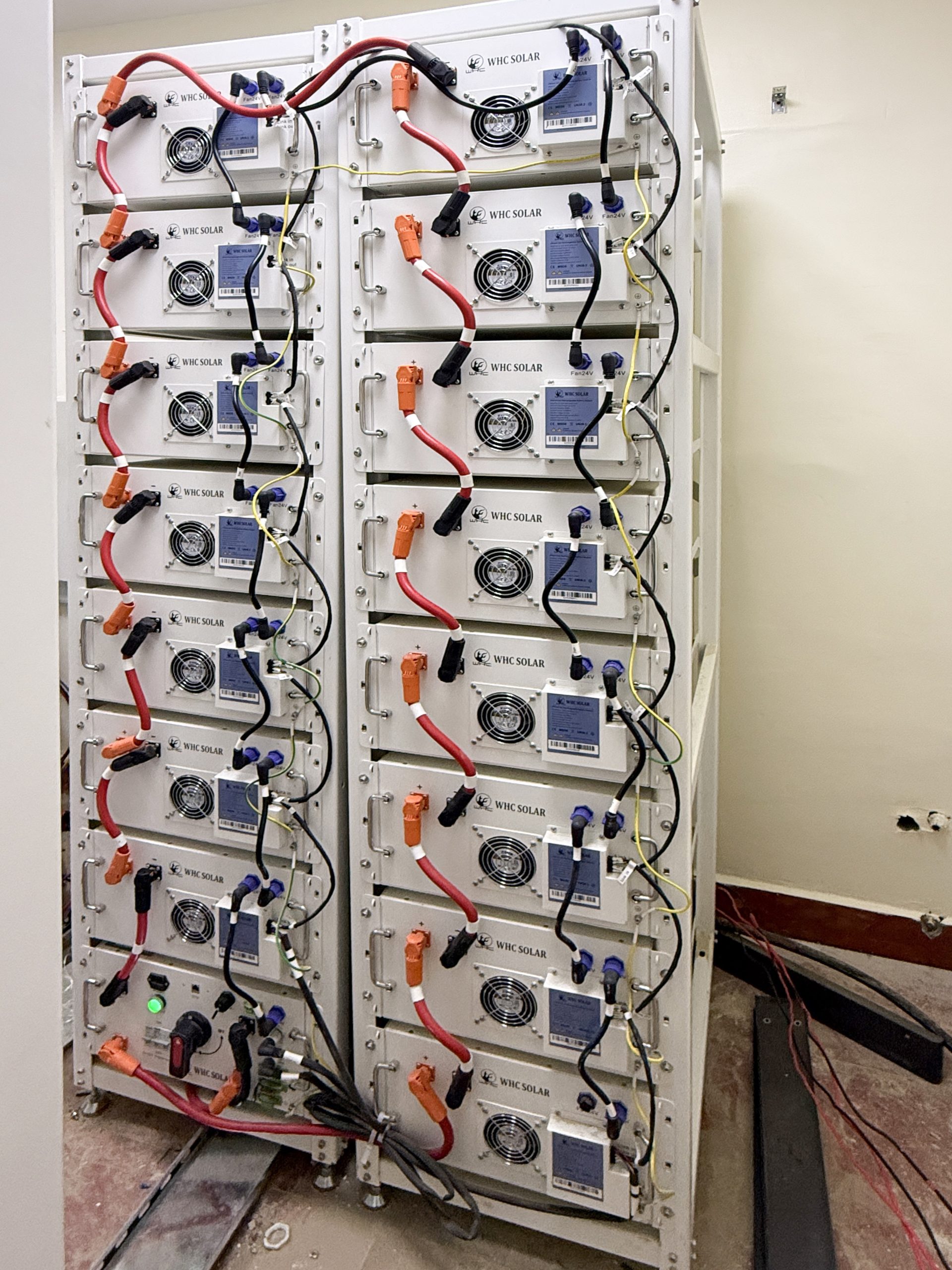 Battery backup modules for a hospital solar power system in Ibadan Nigeria