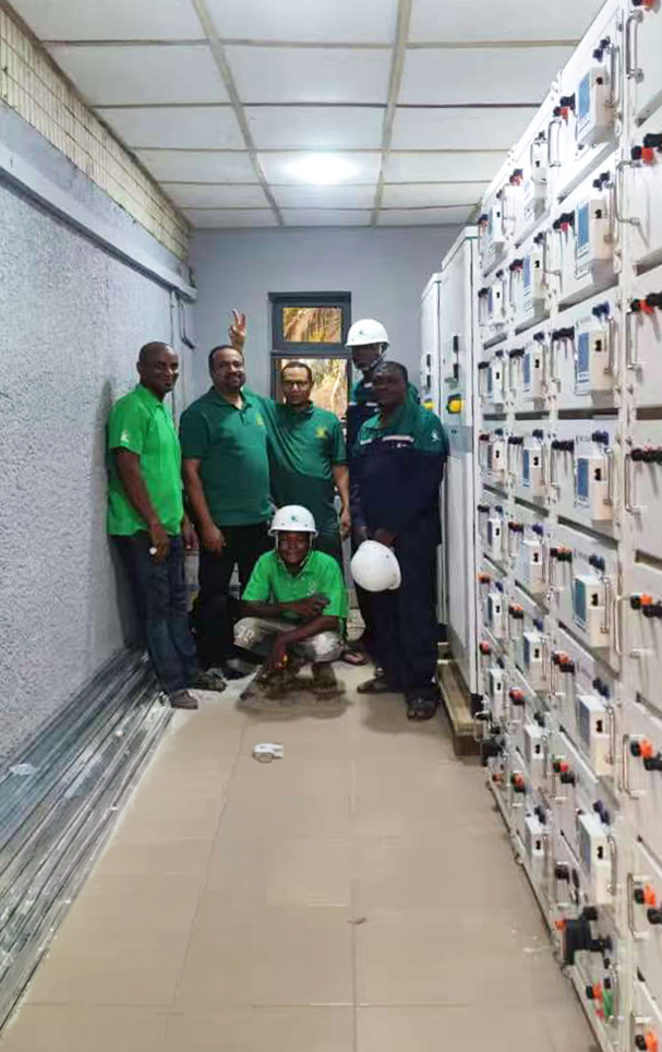 Battery backup room for a commercial rooftop solar power system in Abuja