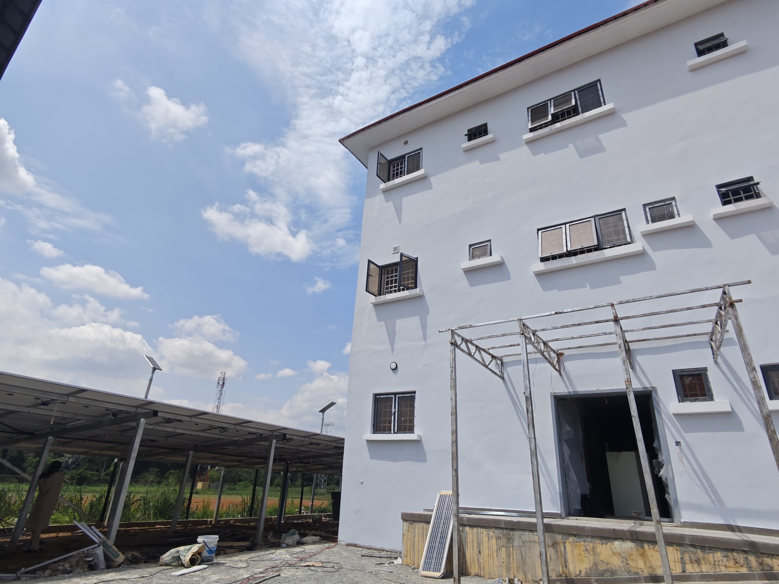 Hospital rooftop solar power system in Ibadan Nigeria