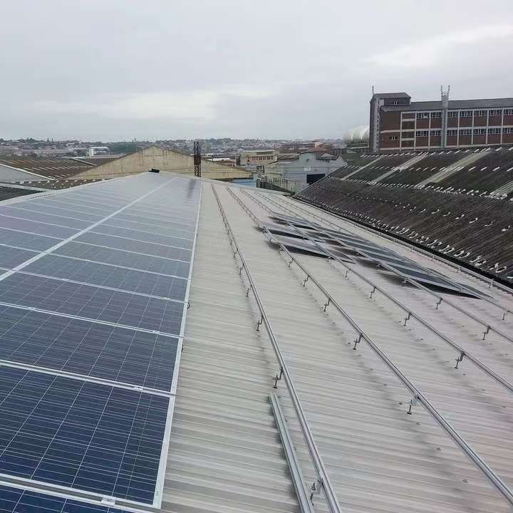 Rooftop solar PV installation at a commercial facility in Abuja